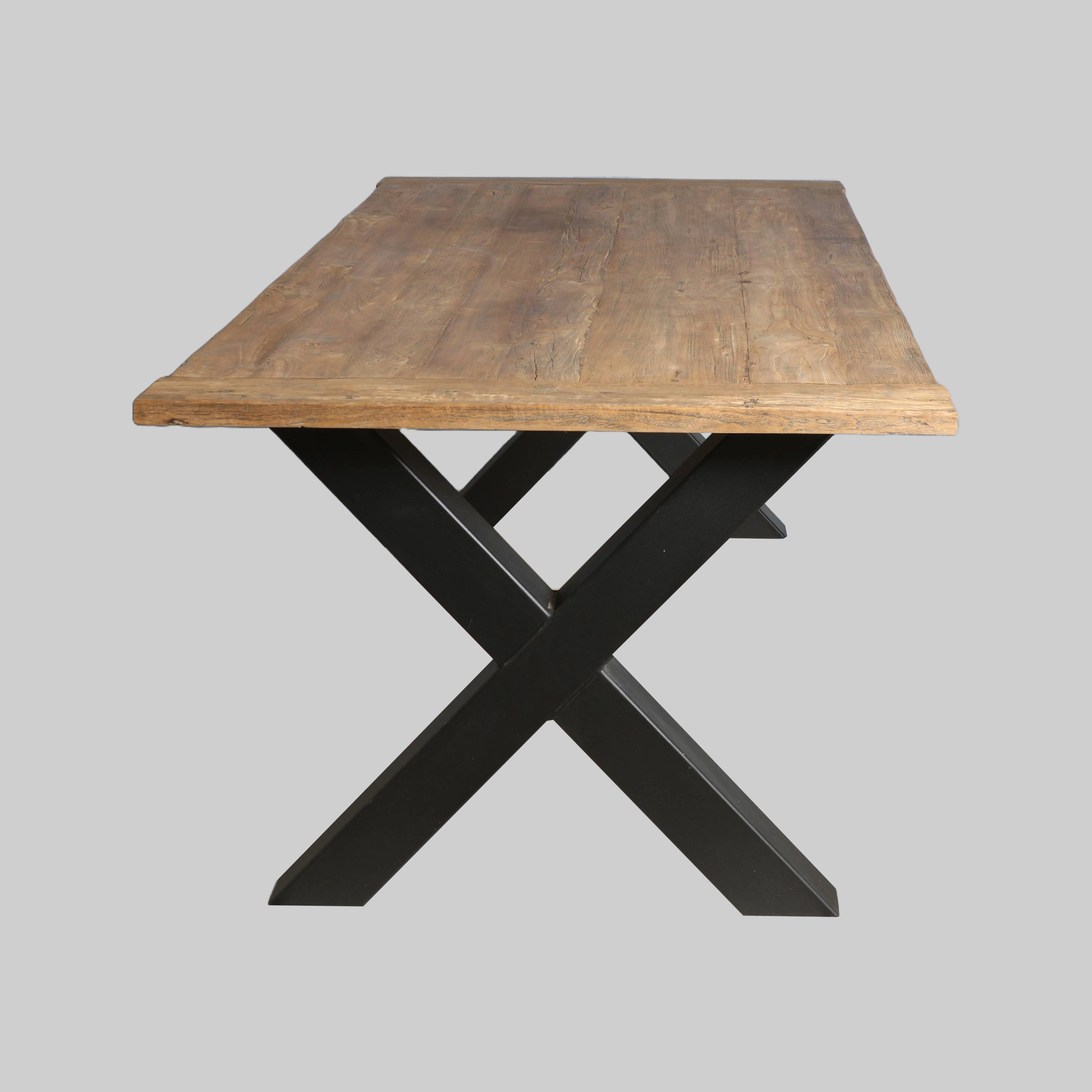 Eettafel teakhout 220x90 cm – 3 cm blad - Afbeelding 2