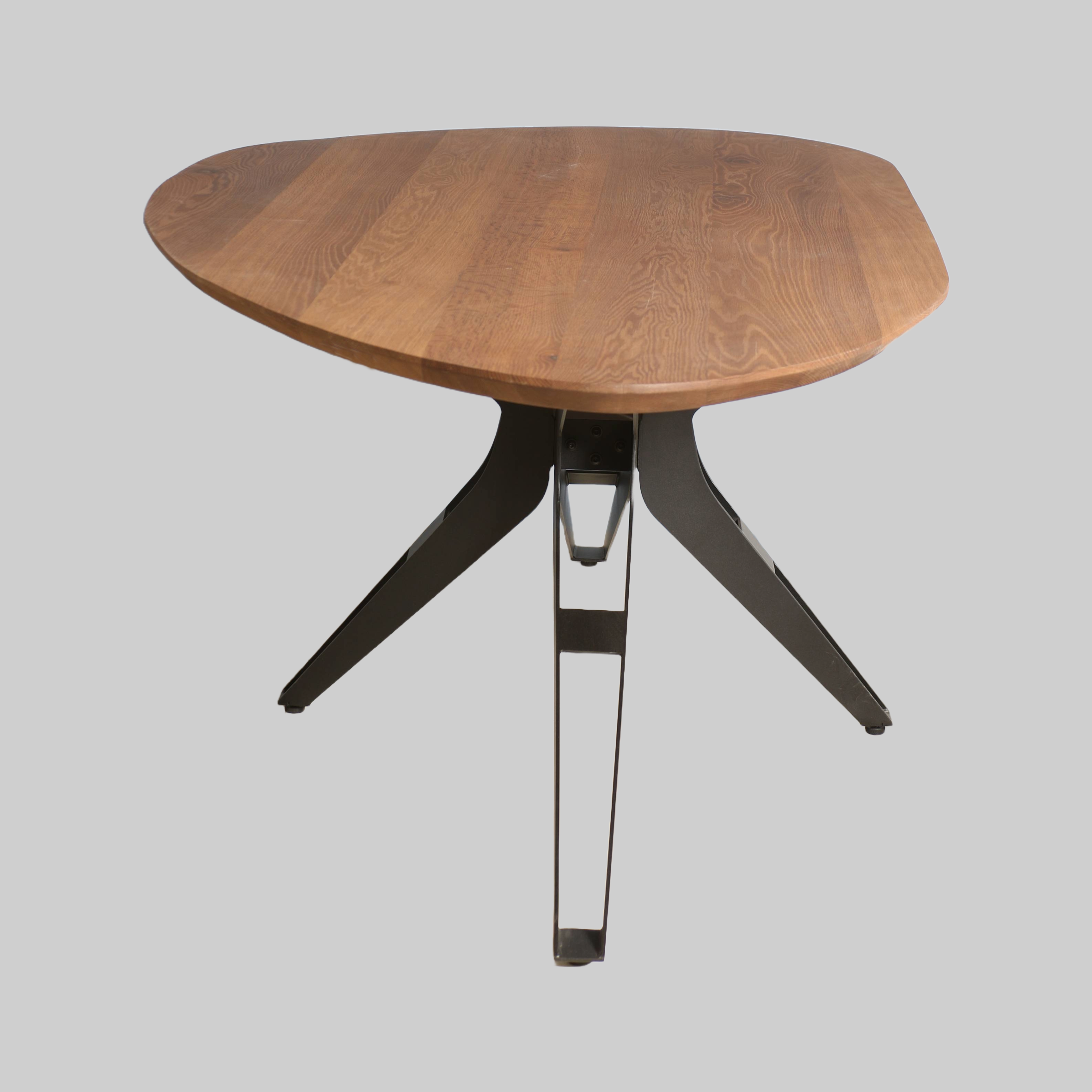 Eettafel kiezel gerookt eiken 220x110 cm – 4 cm blad - Afbeelding 2